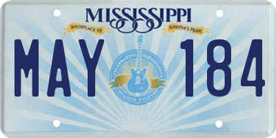 MS license plate MAY184