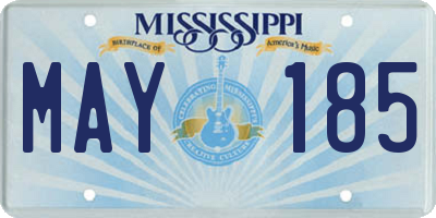 MS license plate MAY185