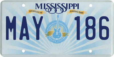 MS license plate MAY186