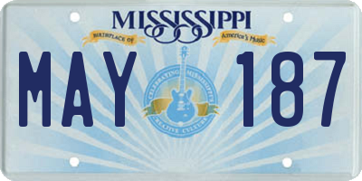 MS license plate MAY187