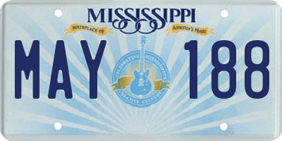 MS license plate MAY188