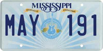 MS license plate MAY191