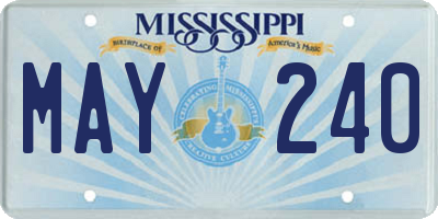 MS license plate MAY240