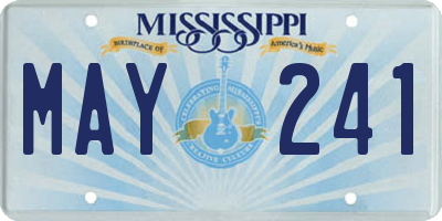 MS license plate MAY241