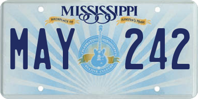 MS license plate MAY242