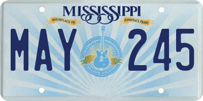 MS license plate MAY245