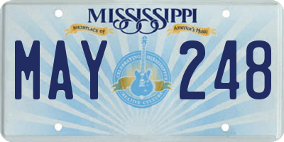 MS license plate MAY248
