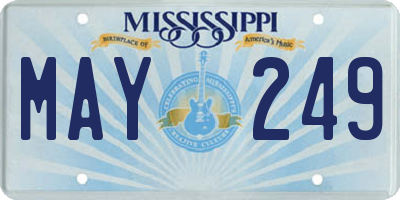 MS license plate MAY249