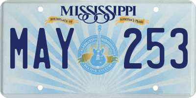 MS license plate MAY253