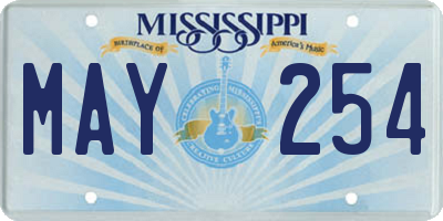 MS license plate MAY254