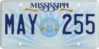 MS license plate MAY255