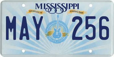 MS license plate MAY256