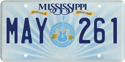 MS license plate MAY261