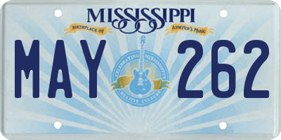 MS license plate MAY262