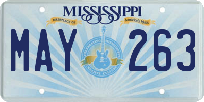 MS license plate MAY263