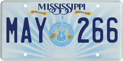 MS license plate MAY266