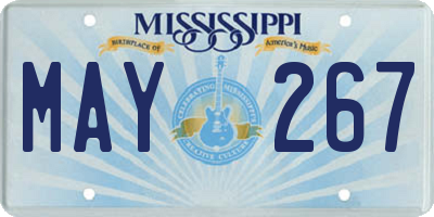 MS license plate MAY267