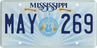 MS license plate MAY269