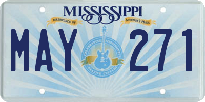 MS license plate MAY271