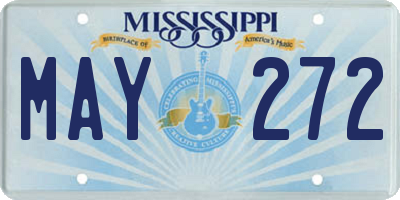 MS license plate MAY272