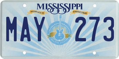 MS license plate MAY273
