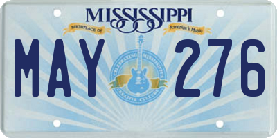 MS license plate MAY276
