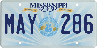 MS license plate MAY286
