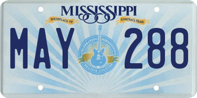 MS license plate MAY288
