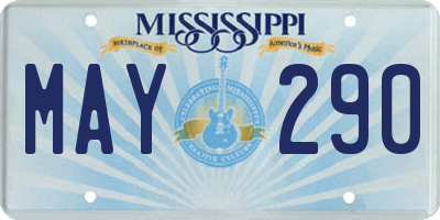 MS license plate MAY290