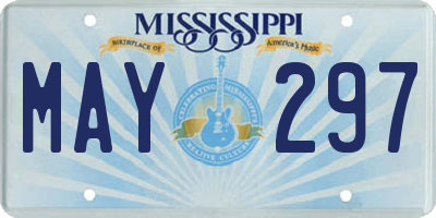 MS license plate MAY297