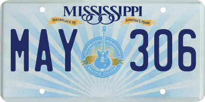 MS license plate MAY306
