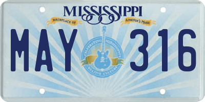 MS license plate MAY316