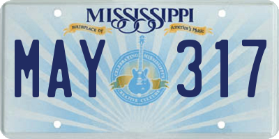 MS license plate MAY317