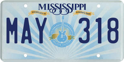 MS license plate MAY318