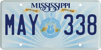 MS license plate MAY338