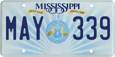 MS license plate MAY339