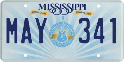 MS license plate MAY341