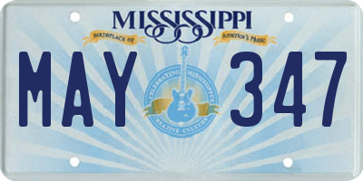 MS license plate MAY347