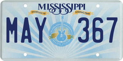 MS license plate MAY367