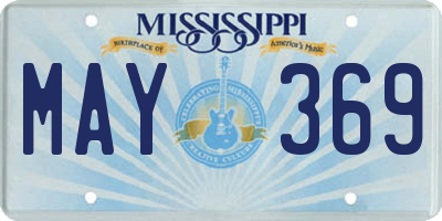MS license plate MAY369