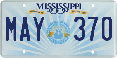 MS license plate MAY370