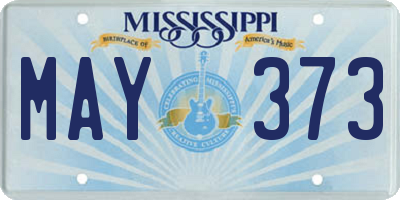 MS license plate MAY373