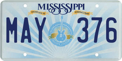 MS license plate MAY376