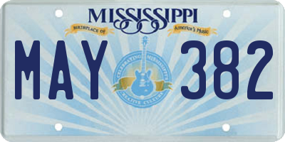 MS license plate MAY382
