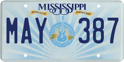 MS license plate MAY387