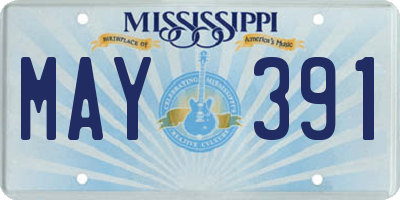 MS license plate MAY391