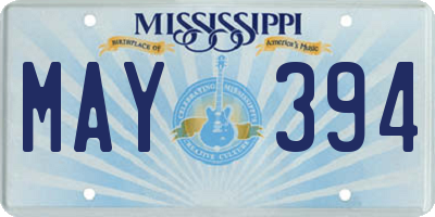 MS license plate MAY394