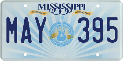 MS license plate MAY395