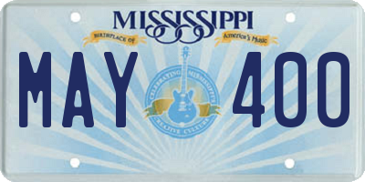MS license plate MAY400