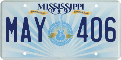 MS license plate MAY406